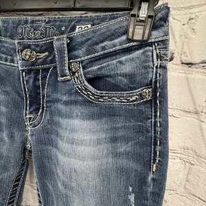 Miss Me Boot Jeans Women’s Size 28 JW5078B5 Embellished Rhinestones Low Rise thumbnail 3
