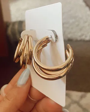 Gold Hoop Earrings thumbnail 2