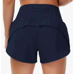THE GYM PEOPLE High Waisted Running Shorts Navy Blue Size M New With Tag thumbnail 2