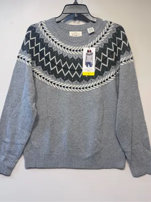Weatherproof VintageTraditional fairisle raglan crewneck sweater Tweed yarn NWT thumbnail 1