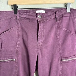 Pistola Hannah Cargo Skinny Pant Women's Dark Purple Stretch Fabric Mid-Rise 32 thumbnail 3