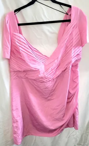 H&M Puff Short Sleeve Short Pink Dress Size XXL thumbnail 1