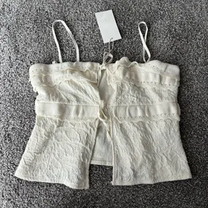 Zara Knit Embroidered Top thumbnail 1
