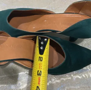 Giorgio Armani Green Pumps Short Heels Women Shoes Size 8.5 / Preowned thumbnail 12
