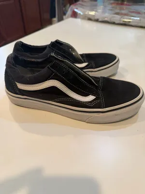 Vans Old Skool Black and White Canvas and Suede Skate Sneakers, Men's 5.5 / Wome thumbnail 7