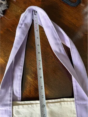 Trader Joe's Canvas Tote Bag with Purple Accents thumbnail 10