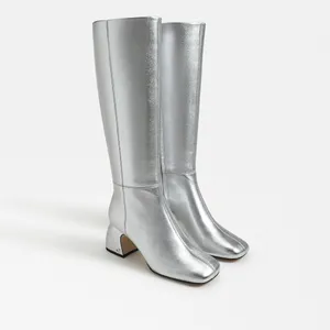 Circus by Sam Edelman Oaklyn Wide Calf Womens Boots Soft Silver 6 thumbnail 3