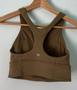 lululemon athletica Olive Racerback Medium-Support Sports Bra SZ 6 thumbnail 1