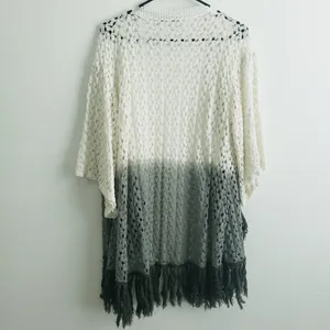 Young Fabulous and Broke Peer Tree Crochet Fringe Ombre Cardigan Sweater thumbnail 6
