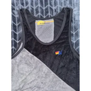 Aviator Nation Women's Glider Racer Tank Black Gray Size Small thumbnail 2