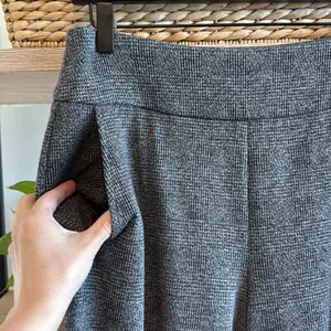 CAbi #3740 Bond High-Rise Gray Plaid Wide Leg Dress Pant Trouser, 8 thumbnail 6
