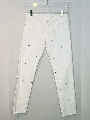 Lilly Pulitzer Resort White Worth Skinny Mini Rainbow Fish Jeans Pants NWT thumbnail 2