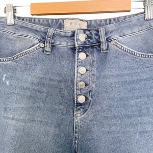Free People We The Free Raw Hem High Rise Straight Leg Jeans Women’s Size 30 thumbnail 5