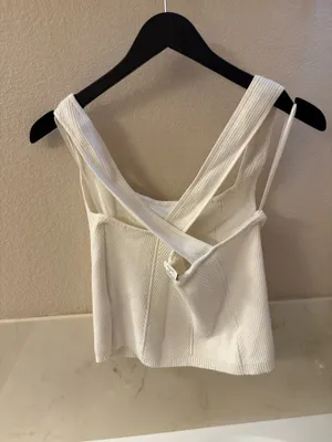 Abercrombie Sweater Crop Top Ribbed Tank XL thumbnail 4