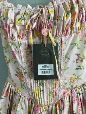 NWT HOUSE OF CB NATASSIA - Pink Meadow Cotton Mini Dress Size XS Longer length thumbnail 14