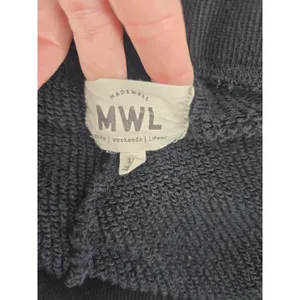 Madewell Sweatpants Women‎ 1X MWL Make Weekends Longer Black Cotton Relaxed EUC thumbnail 3