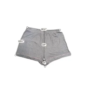 Tahari NWT‎ Notch Collar Short Pajama Set Gray Pink Stripe Large thumbnail 7