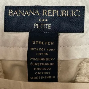 Banana Republic Women's Beige Casual Straight Chino Khaki Trouser Pants Size 4P thumbnail 4