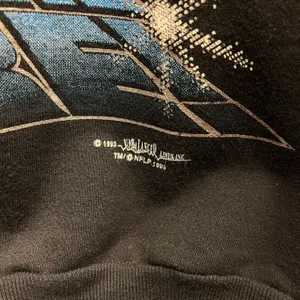 The Vintage Shop Vintage 1993 Carolina Panthers They’re Here! 1993 Raglan Cut Black Sweatshirt L thumbnail 3