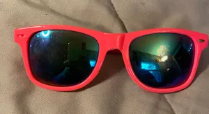 Neon pink sunglasses thumbnail 1