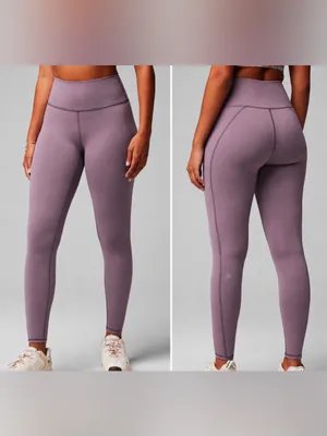 Fabletics Define‎ High-Waisted PowerHold Leggings Size Large Plum Cactus Yoga thumbnail 2