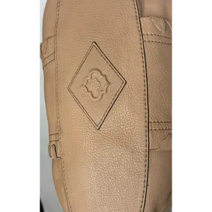 Oryany Tan Leather Whipstitch Satchel Crossbody Handbag Gold Hardware thumbnail 8