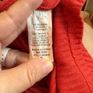 Altar'd State Red Ribbed Asymmetrical‎ Button Front Cardigan Top Size M AN10912 thumbnail 7