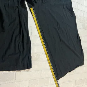 Natural Life Wide Leg Jumpsuit Overalls Womens Large Black Gauze Cotton Pocket L thumbnail 13