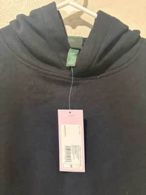 Wild Fable Black Cropped Pullover Hoodie thumbnail 3