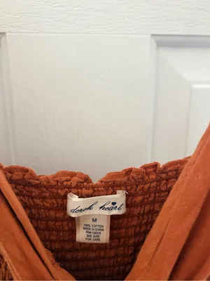 Derek Heart Rust Orange Smocked Bodice Maxi Dress thumbnail 3