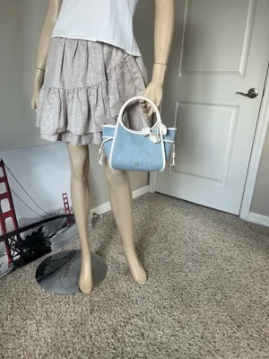 Kate Spade Stash Denim Floral Small Carryall Bag thumbnail 7