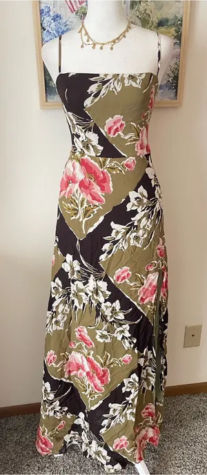 Reformation Ingrid Maxi Dress in Jalisco Floral Patchwork Size US 2 thumbnail 1