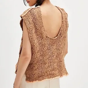 Free People Womens Arlo Knit‎ Praline Combo Boho Festival Side Tie Top Size S thumbnail 3