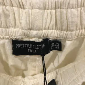 NWT Pretty Little Thing Tall Stone Linen Extreme Wide Leg Pants Trousers Medium thumbnail 9