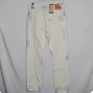 NWT Levi's 501 original high rise straight leg button fly tie dye jeans sz 27 thumbnail 4