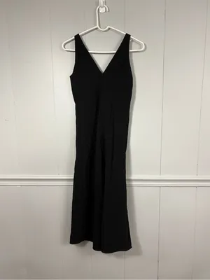 Everlane The City Stripe Black Midi Sleeveless Dress 0 Formal Elegant Classic thumbnail 5
