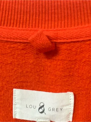 Lou & Grey Bright Orange Knit Pullover thumbnail 3