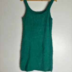 Aerie‎ Green Fuzzy Sweater Dress Medium CP0341 thumbnail 4