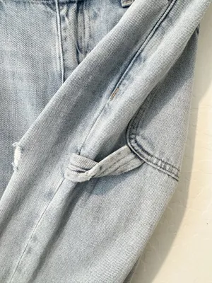 Pistola Dylan Carpenter Jeans Size 26 Wide Leg Baggy Light Wash Denim Utility thumbnail 10