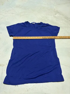 Athleta Women's Crew Neck workout Tee blue large thumbnail 5