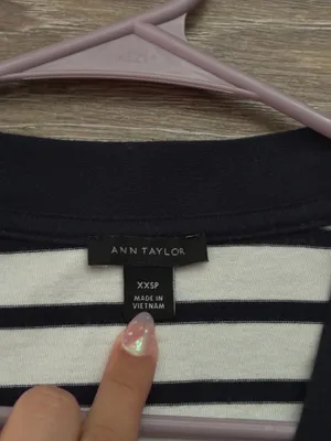 Ann Taylor Striped V-Neck Button Cardigan | Petite XXSP thumbnail 4