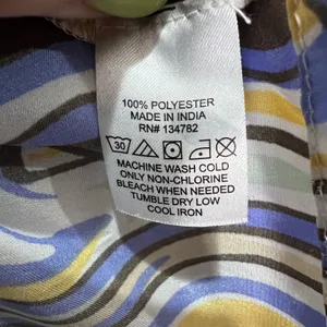 Indulge in Style Maxi Dress L Blue Yellow Floral Print Sleeveless Open Back thumbnail 4