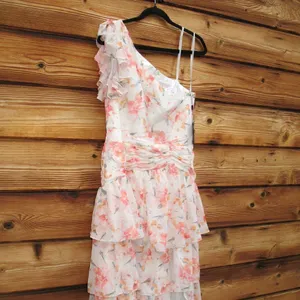Mac Duggal 55810 Womens Floral Ruffle One Shoulder Gown Dress thumbnail 12