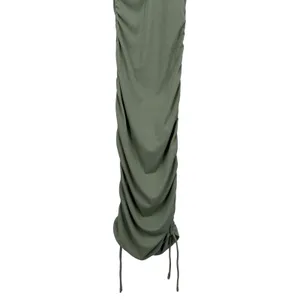 Princess Polly Mini Dress Size 0 Green Excellent Ruched Ribbed Bodycon Sage Hoco thumbnail 3