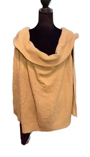 Brave Soul London Beige Off-The-Shoulder Knit Sweater Size 26 thumbnail 1