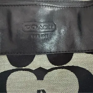 Coach Black and Cream Signature Shoulder Bag thumbnail 2