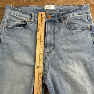 LOFT Outlet Jeans Women's 4 Light Wash High Rise Crop Kick Flare Stretch Denim thumbnail 9