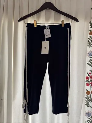 Free People Navy Capris with White Side Stripes thumbnail 7