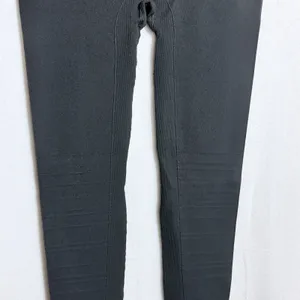 Blanqi Black Moto Cuffed Hipster Belly Support Maternity Leggings Size L thumbnail 7