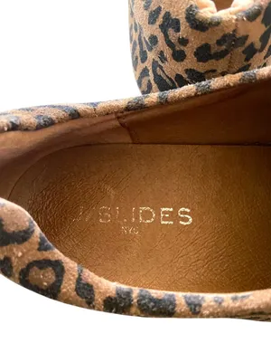 J/Slides Neutral Leopard Print Sneakers Brown Size 8 Casual Glam Summer Vacation thumbnail 8